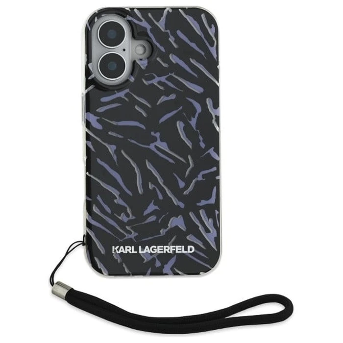 Karl Lagerfeld Apple iPhone 16 Zebra With Cord purple