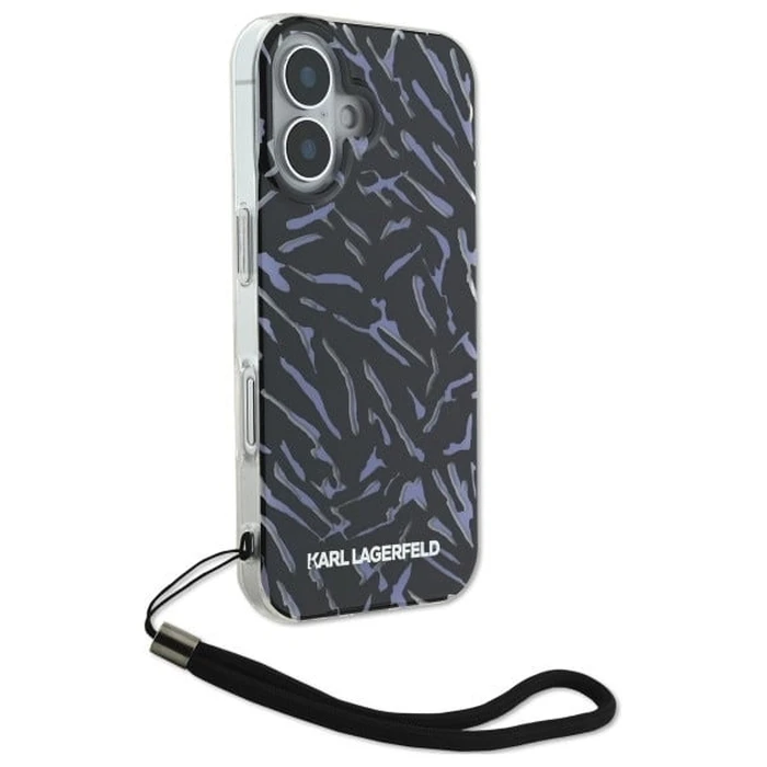 Karl Lagerfeld Apple iPhone 16 Zebra With Cord purple