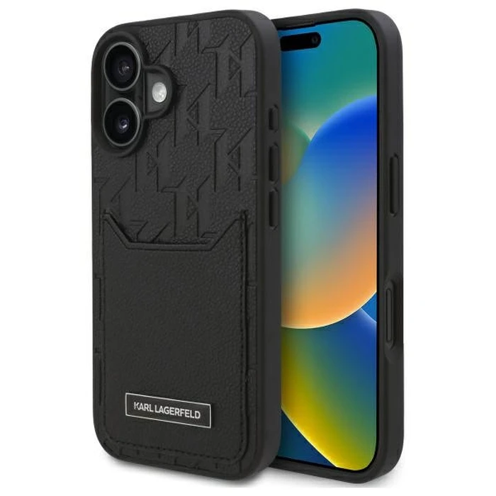 Karl Lagerfeld Apple iPhone 16 hardcase Cardslots Monogram black