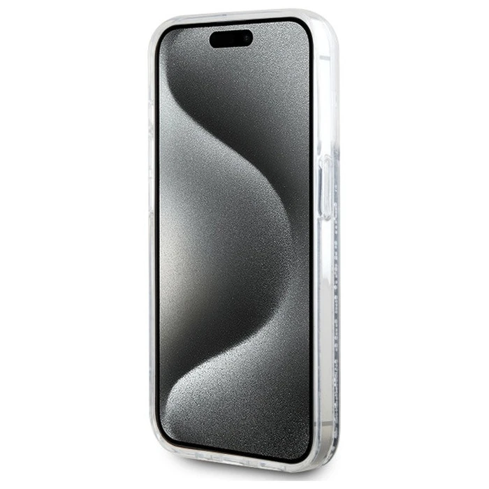 Karl Lagerfeld Apple iPhone 15 Pro hardcase Liquid Glitter Karl&Choupette Head MagSafe transparent