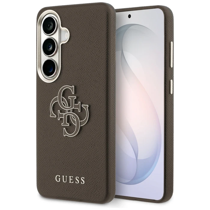 Guess Grained Big 4G Metal Logo Samsung Galaxy S26+ Plus brown