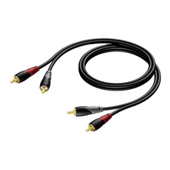 Καλώδιο RCA Procab 2X RCA/CINCH MALE -2X RCA/CINCH MALE 1m