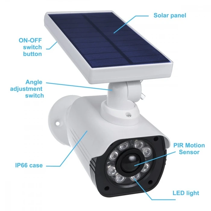 Ψεύτικη Κάμερα Παρακολούθησης CEE Solar with LED light SOL1800S