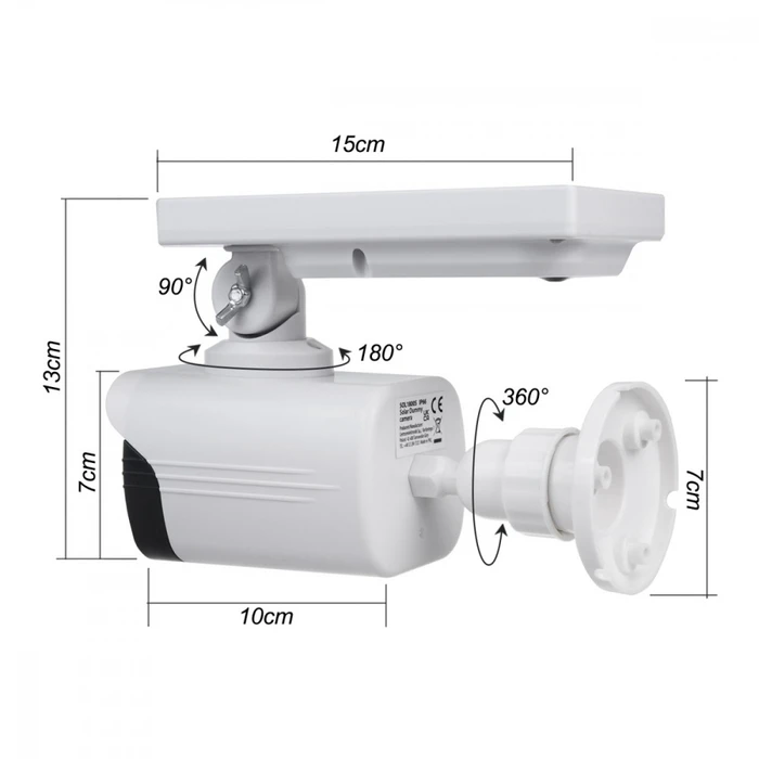 Ψεύτικη Κάμερα Παρακολούθησης CEE Solar with LED light SOL1800S