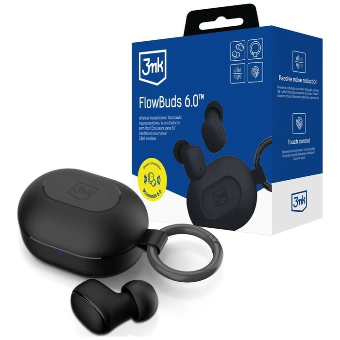 3MK FlowBuds 6.0 wireless in-ear headphones black