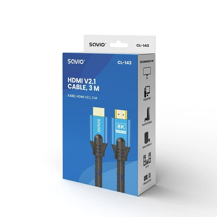 Καλώδιο Savio HDMI Cl-143 V.2.1 3m