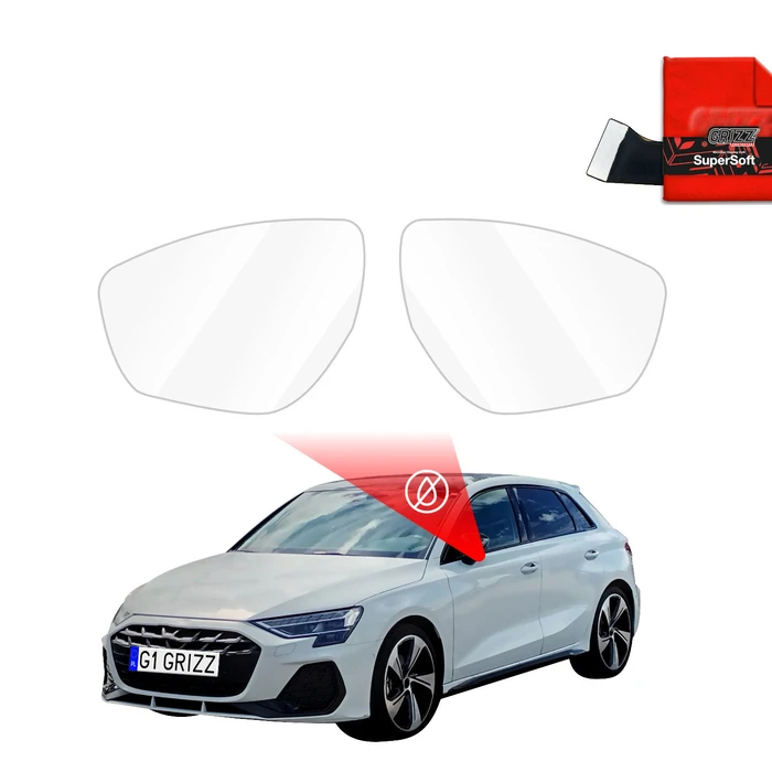 GrizzGlass ZeroDrop Rain-Repellent Mirror Film Audi A3 8Y Hatchback 5D (2024-2026)