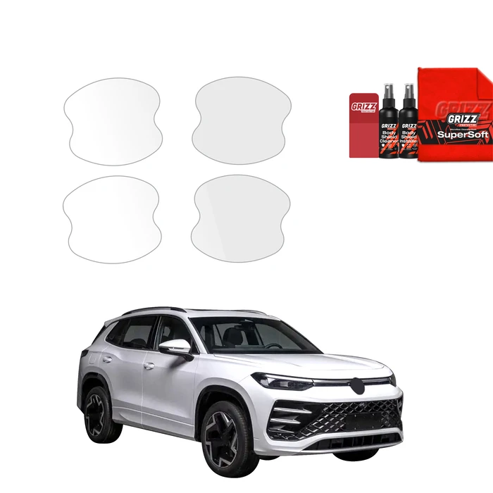 GrizzGlass BodyShield Protective Film For Door Handles Volkswagen Tayron (2025-2026) [4in1]