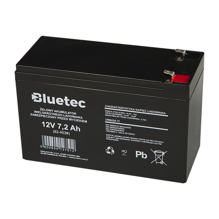 Μπαταρία μολύβδου 12V 7.2Ah BLUETEC (150x100x65mm)