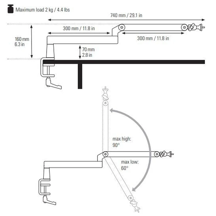 Αξεσουάρ Μικροφώνων Elgato Holder Wave Arc (Low Profile)