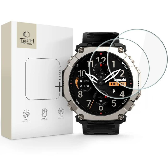 Tech-Protect Glass Fit+ Amazfit T-rex Ultra 2 Clear [2 PACK]