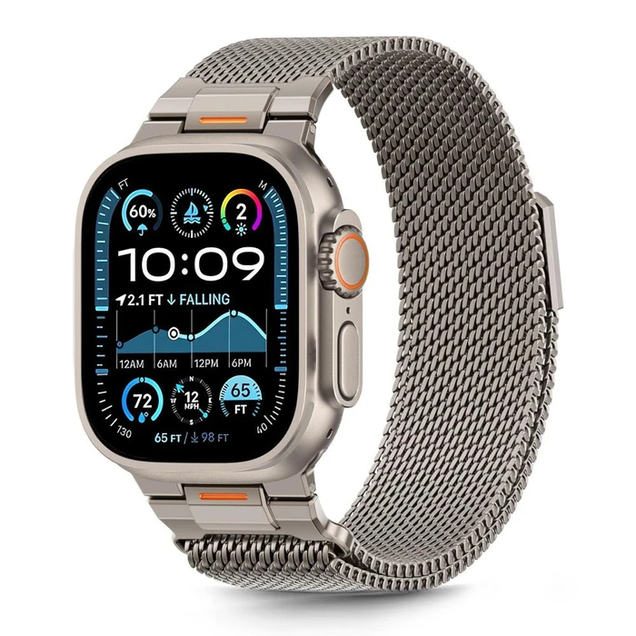 Tech-Protect Milano Vanguard Apple Watch 8 / 9 / 10 / 11 / SE / Ultra (44 / 45 / 46 / 49mm) Titanium
