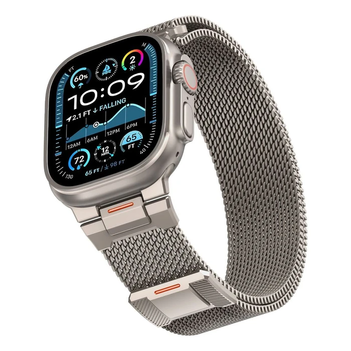 Tech-Protect Milano Vanguard Apple Watch 8 / 9 / 10 / 11 / SE / Ultra (44 / 45 / 46 / 49mm) Titanium