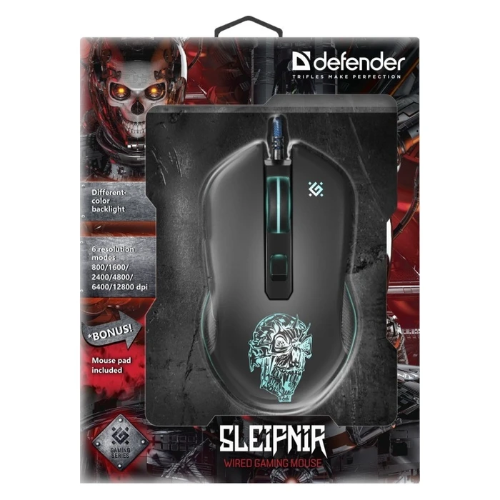 Ποντίκι Ενσύρματο Defender Gaming Slei Pnir Gm-927