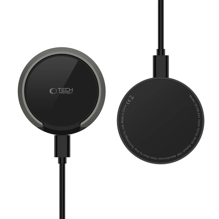 [CR] Tech-Protect QI15W-A33 Magnetic MagSafe Wireless Charger Black