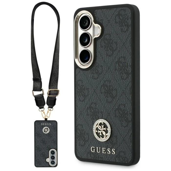 Guess 4G Big Rhinestone Triangle Strap MagSafe Samsung Galaxy S26 black
