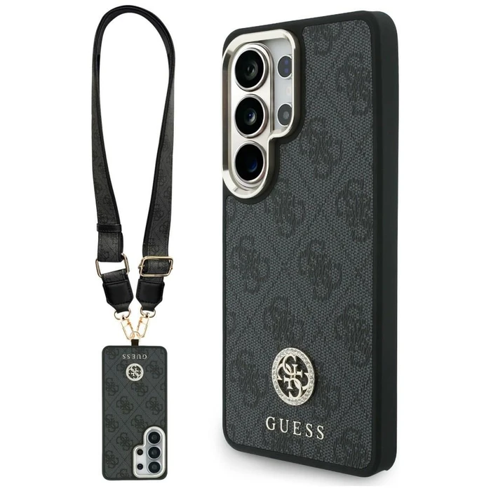 Guess 4G Big Rhinestone Triangle Strap MagSafe Samsung Galaxy S26 Ultra black