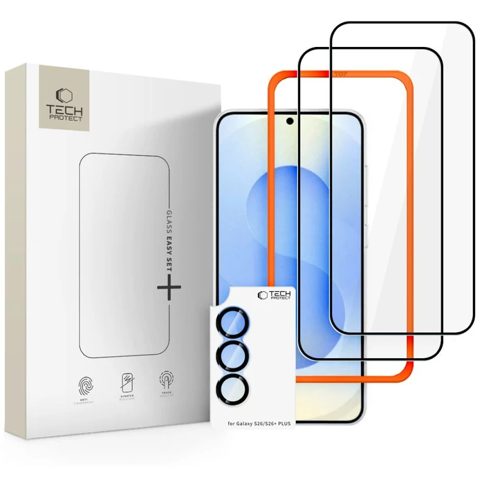 Tech-Protect Easy Set+ Samsung Galaxy S26 Black [3 PACK]