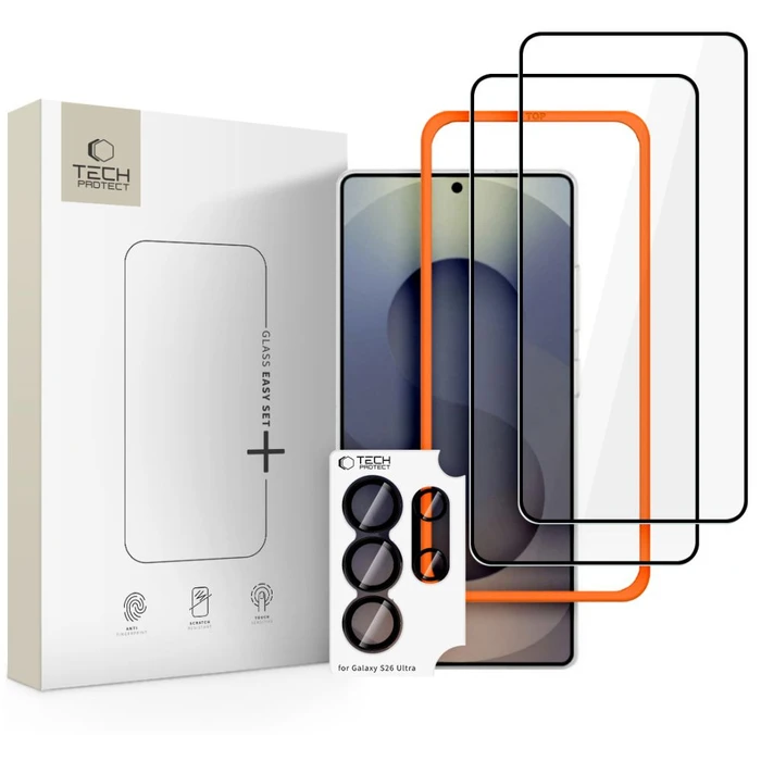 Tech-Protect Easy Set+ Samsung Galaxy S26 Ultra Black [3 PACK]