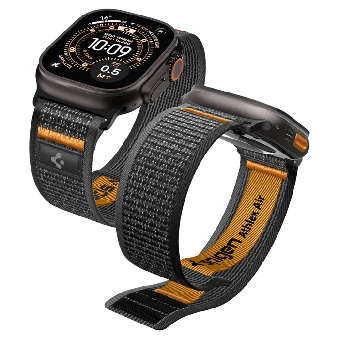 Spigen Athlex Air 2 Apple Watch 8 / 9 / 10 / 11 / SE / Ultra 44 / 45 / 46 / 49mm Active Black / Orange