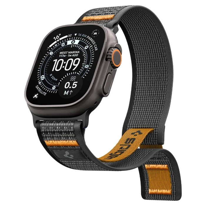 Spigen Athlex Air 2 Apple Watch 8 / 9 / 10 / 11 / SE / Ultra 44 / 45 / 46 / 49mm Active Black / Orange