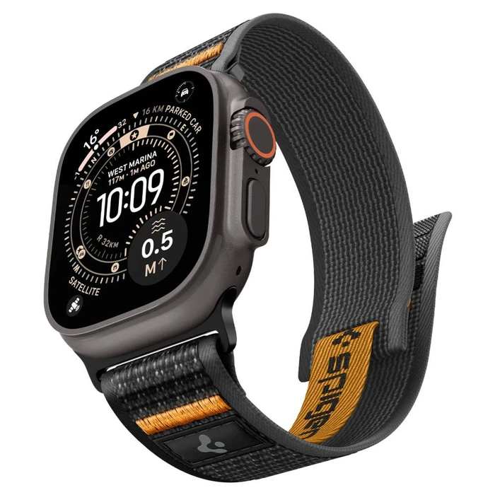 Spigen Athlex Air 2 Apple Watch 8 / 9 / 10 / 11 / SE / Ultra 44 / 45 / 46 / 49mm Active Black / Orange