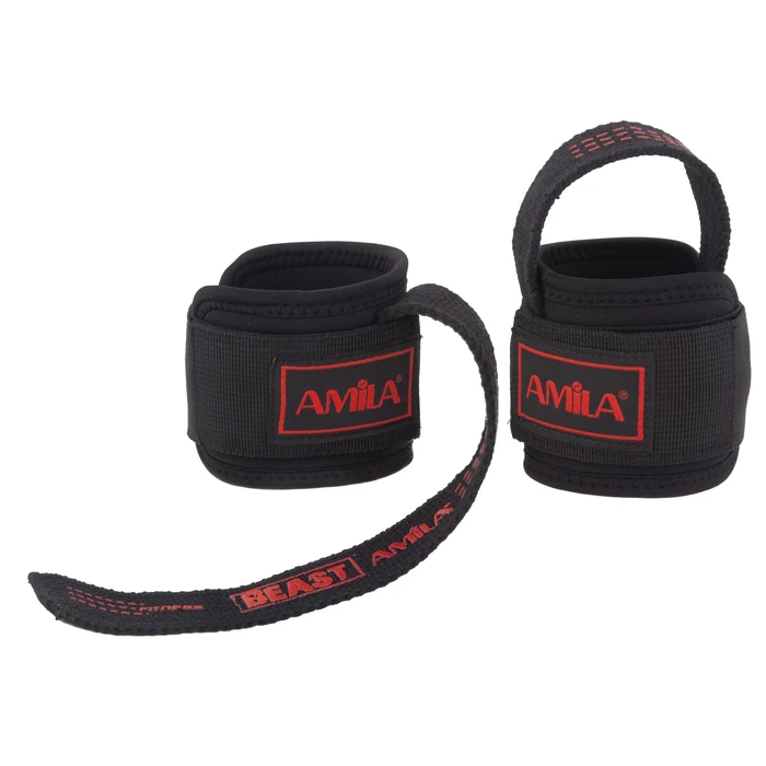 Περικάρπια Άρσης Βαρών AMILA (One Size) - Μαύρο/Κόκκινο