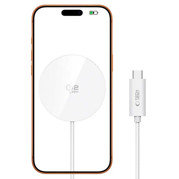 Tech-Protect A50 Magnetic MagSafe Wireless Charger 25W Qi2.2 White