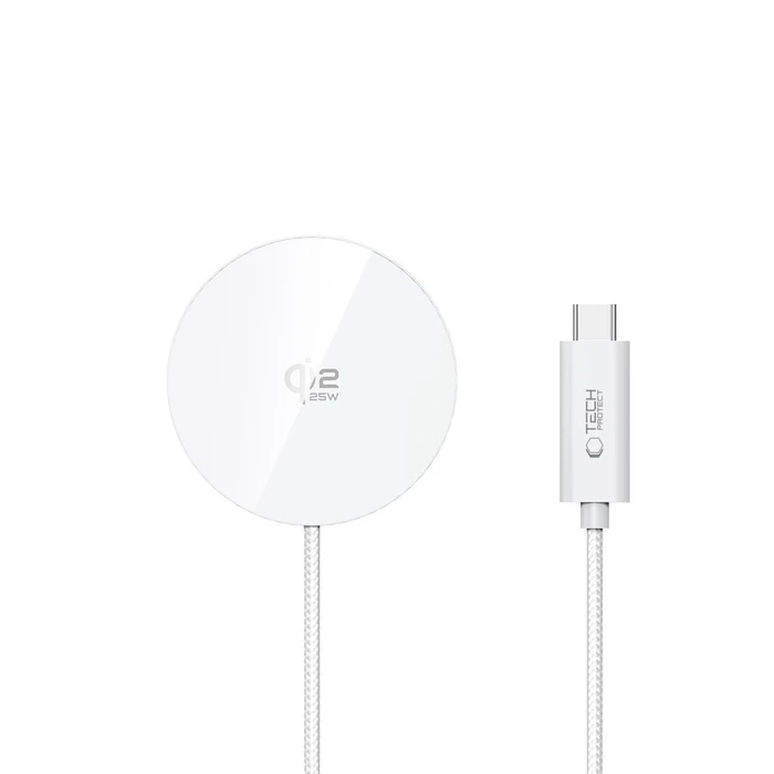 Tech-Protect A50 Magnetic MagSafe Wireless Charger 25W Qi2.2 White