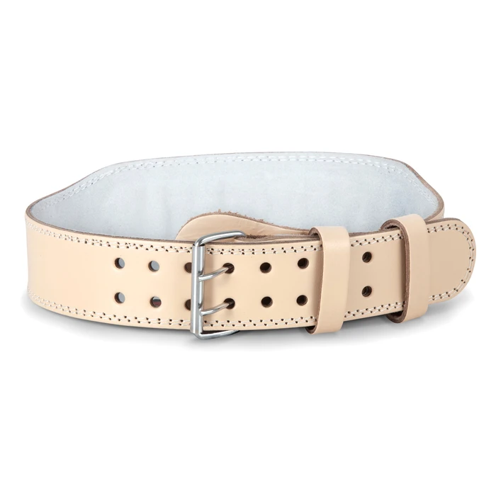 AMILA Natural Leather Weightlifting Belt Beige A Quality XL