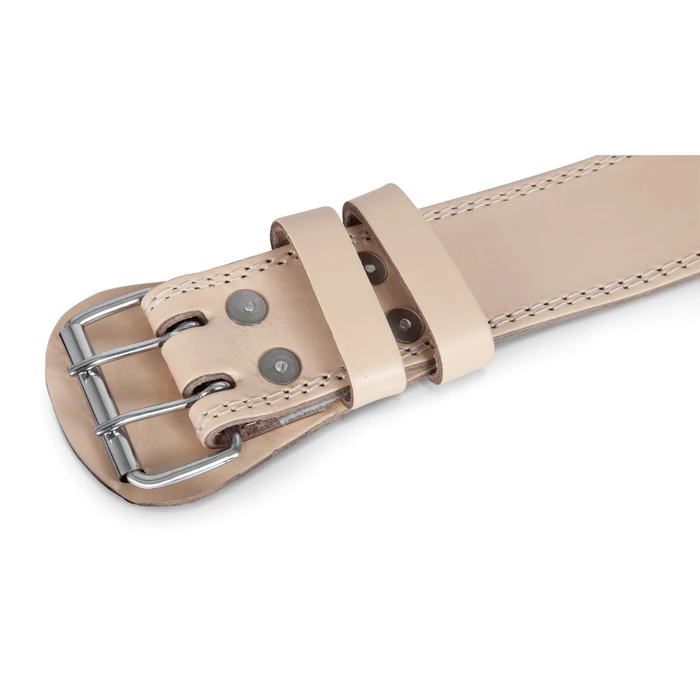 AMILA Natural Leather Weightlifting Belt Beige A Quality XL