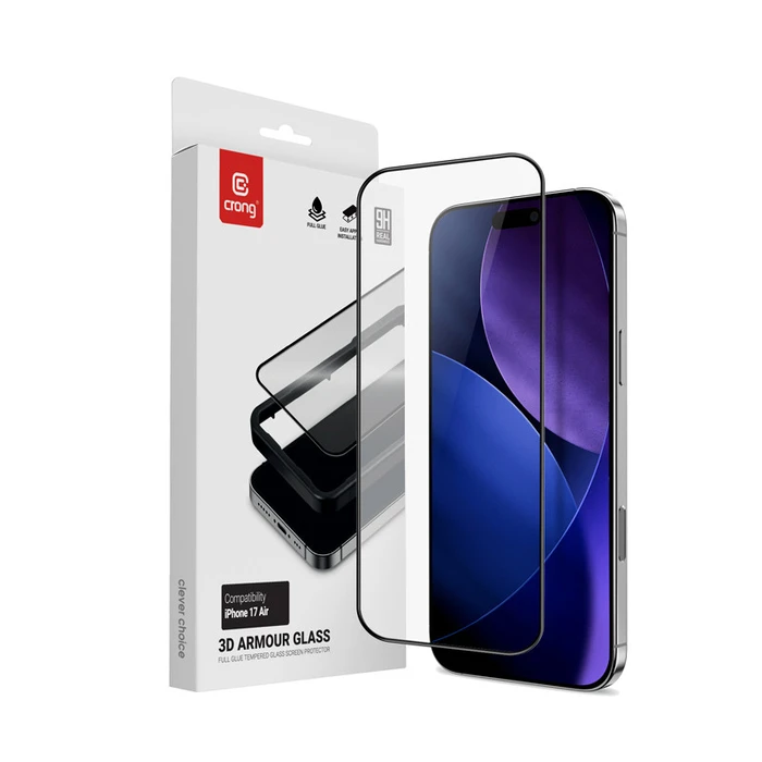 Crong 3D Armour Glass Apple iPhone Air + installation frame