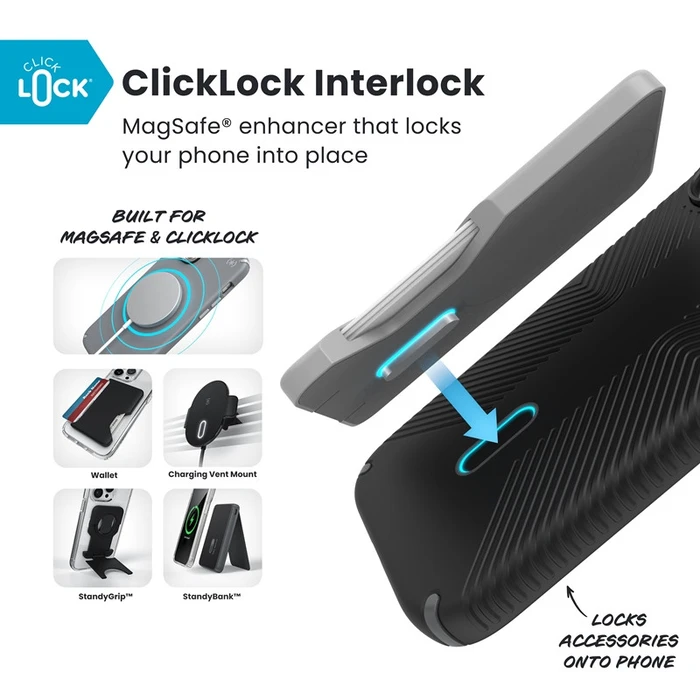 Speck Presidio2 Grip ClickLock & MagSafe Apple iPhone 17 (Black / Slate Grey / White)