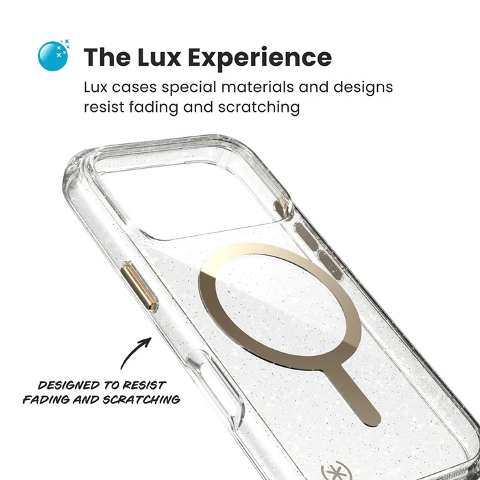 Speck Presidio Lux MagSafe Apple iPhone 17 Pro (Glitter / Gold Metallic)