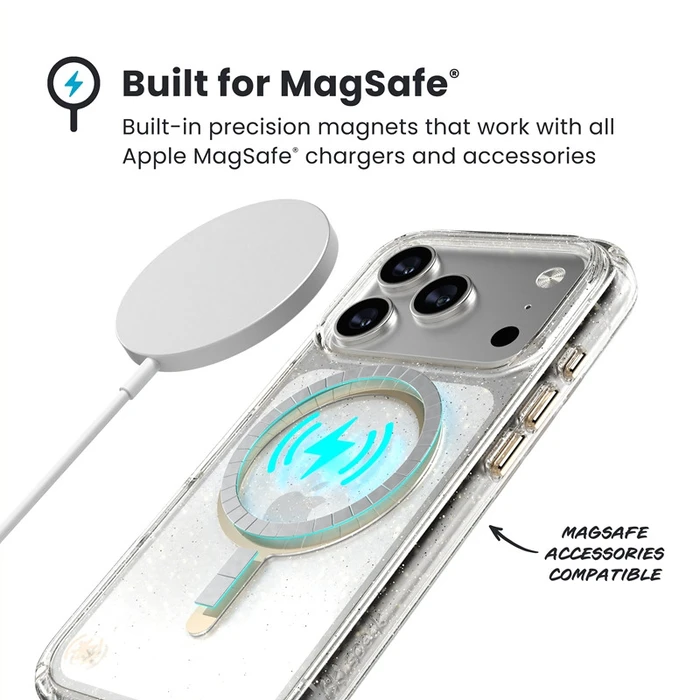 Speck Presidio Lux MagSafe Apple iPhone 17 Pro (Glitter / Gold Metallic)