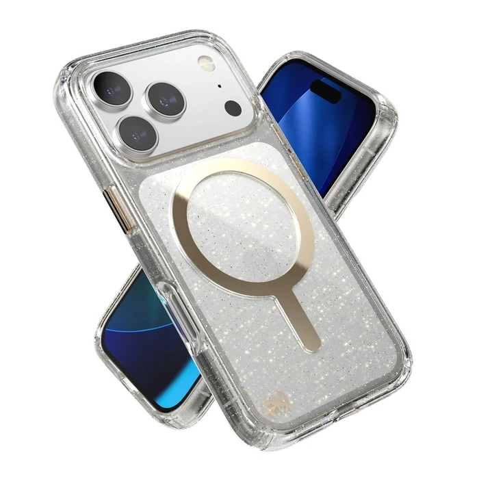 Speck Presidio Lux MagSafe Apple iPhone 17 Pro (Glitter / Gold Metallic)