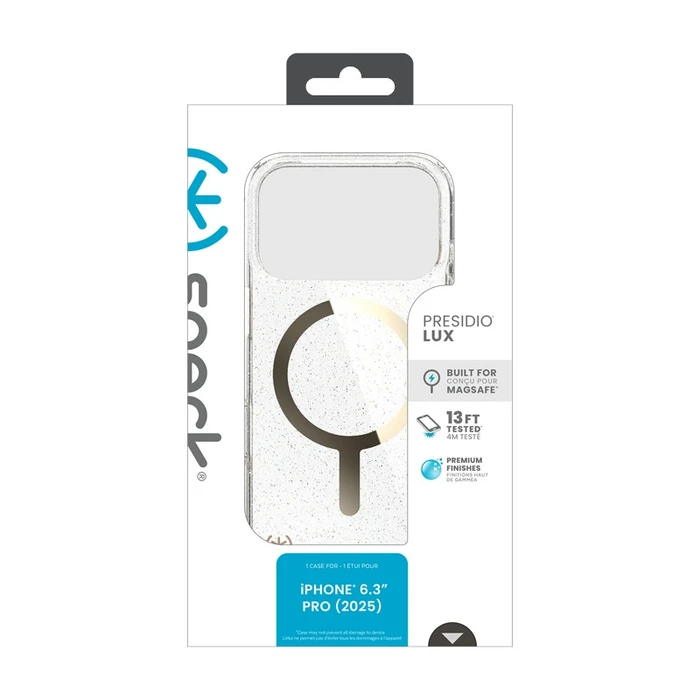 Speck Presidio Lux MagSafe Apple iPhone 17 Pro (Glitter / Gold Metallic)