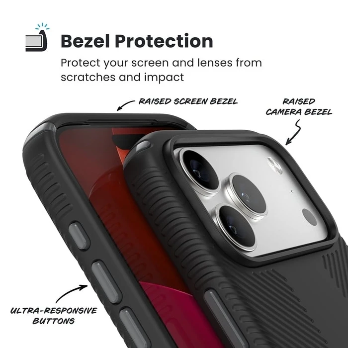 Speck Presidio2 Grip ClickLock & MagSafe Apple iPhone 17 Pro Max (czarne / szare / białe)