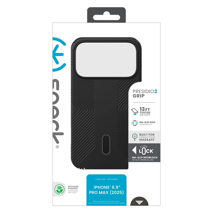 Speck Presidio2 Grip ClickLock & MagSafe Apple iPhone 17 Pro Max (czarne / szare / białe)