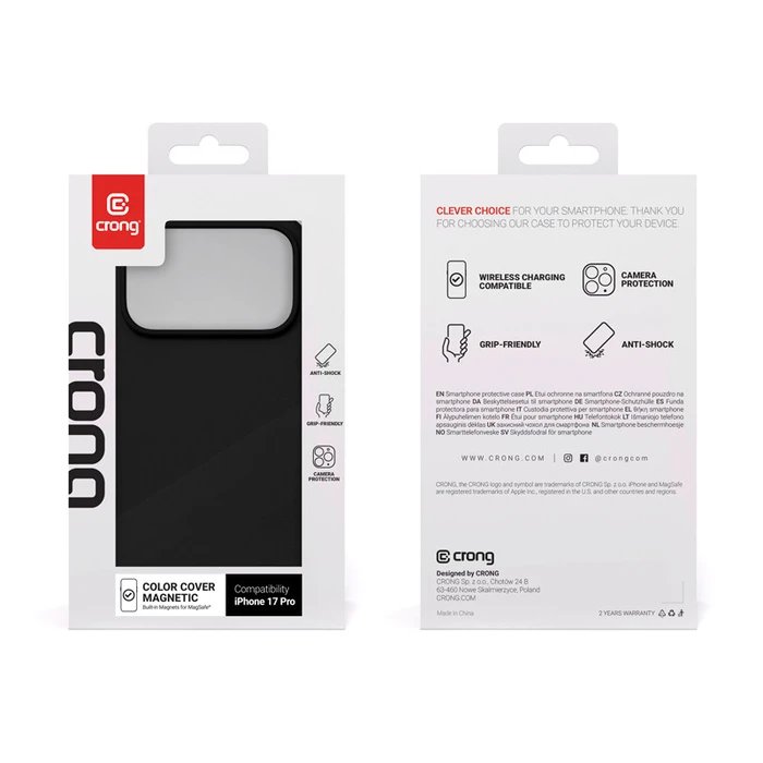 Crong Color Cover Magnetic MagSafe Apple iPhone 17 Pro (black)