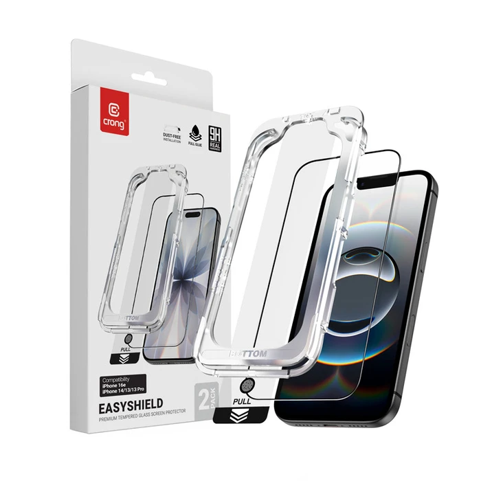 Crong EasyShield Apple iPhone 17e / 16e / 14 / 13 / 13 Pro [2 PACK]