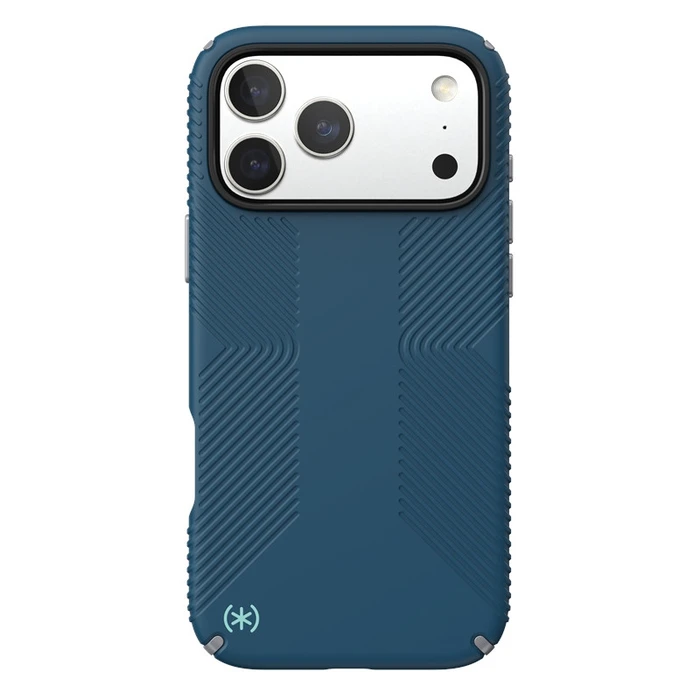 Speck Presidio2 Grip MagSafe Apple iPhone 17 Pro Max (Deep Sea/Silver Metallic)