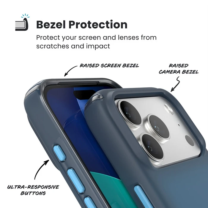 Speck Presidio Lux MagSafe Apple iPhone 17 Pro (Deep Sea Fade / Black / Spell Blue)