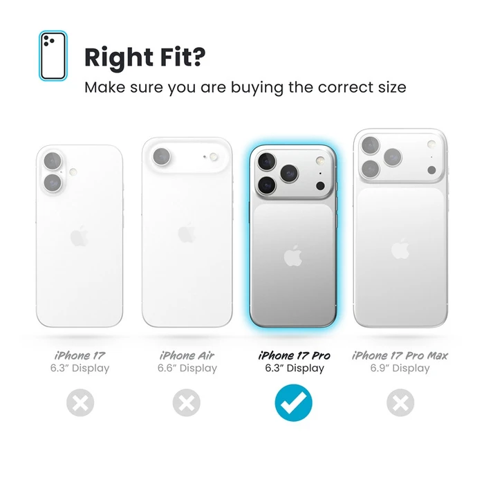 Speck Presidio Lux MagSafe Apple iPhone 17 Pro (Deep Sea Fade / Black / Spell Blue)