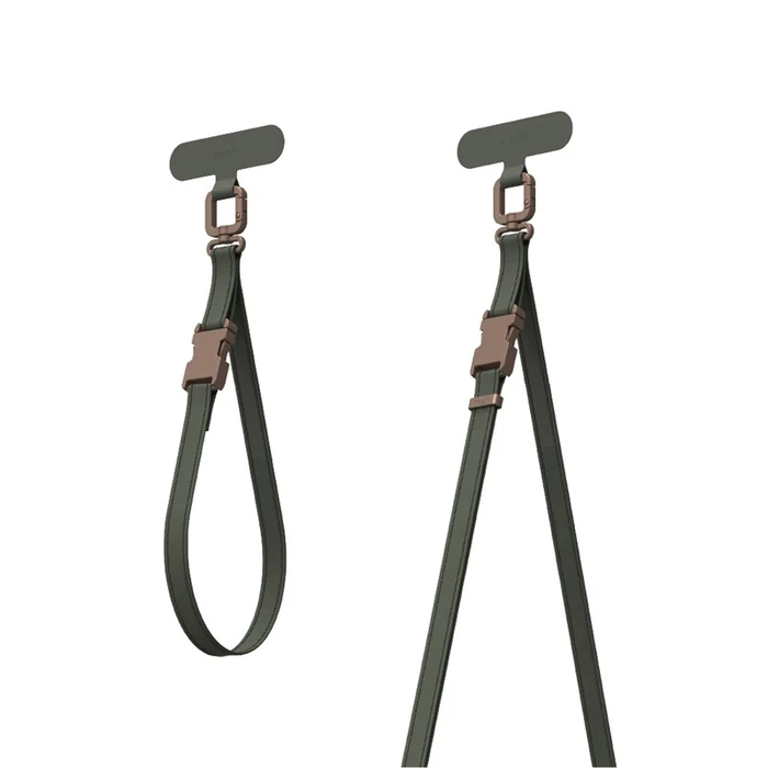 Moshi 2-in-1 Wrist & Body Strap Eco leather strap for phone with Adapter (Moss Green)