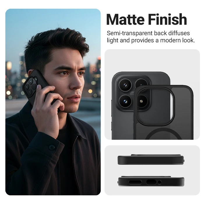 Crong Hybrid Matte Magnetic MagSafe Xiaomi 17 (black)