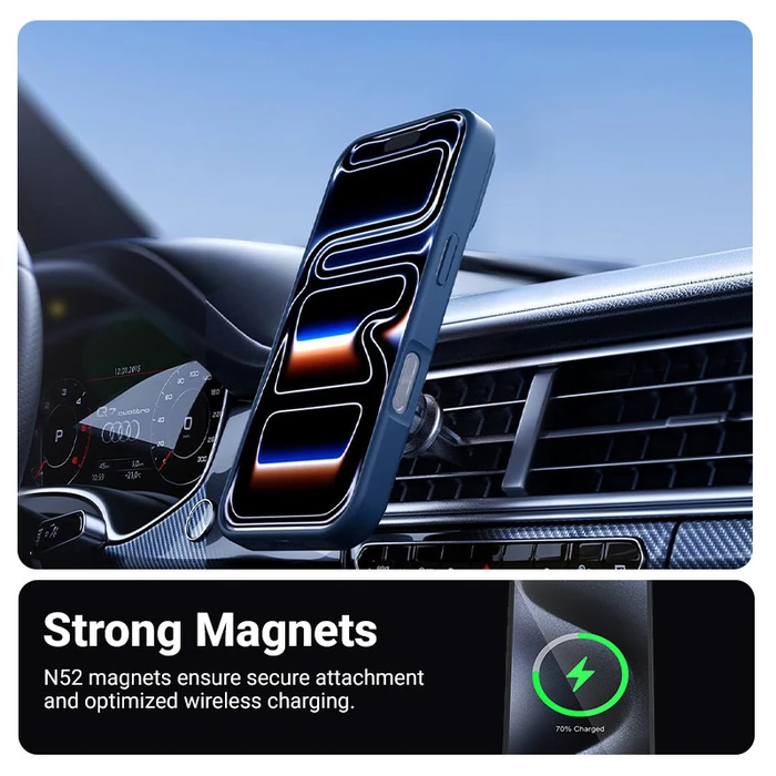 Crong Hybrid Matte Magnetic MagSafe Apple iPhone 17 Pro (navy blue)