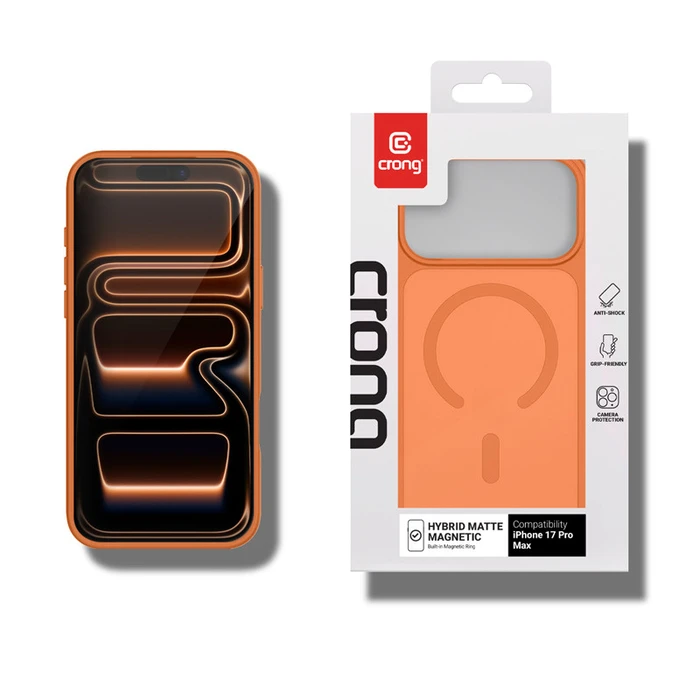 Crong Hybrid Matte Magnetic MagSafe Apple iPhone 17 Pro Max (orange)