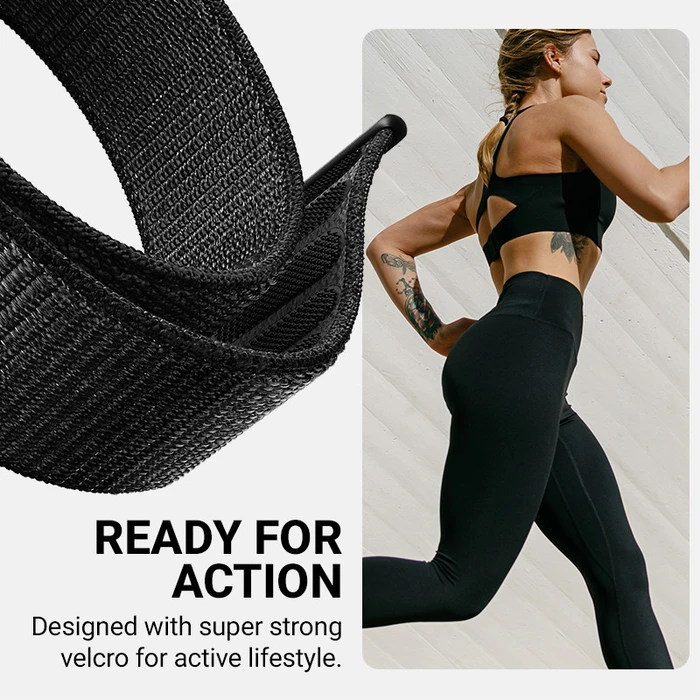 Crong Nylon Sport Band Apple Watch 44/45/46/49 mm (Midnight Run)
