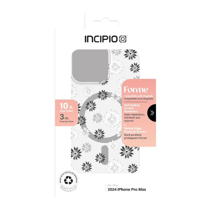 Incipio Forme MagSafe Apple iPhone 16 Pro Max (Ditzy Floral Silver)